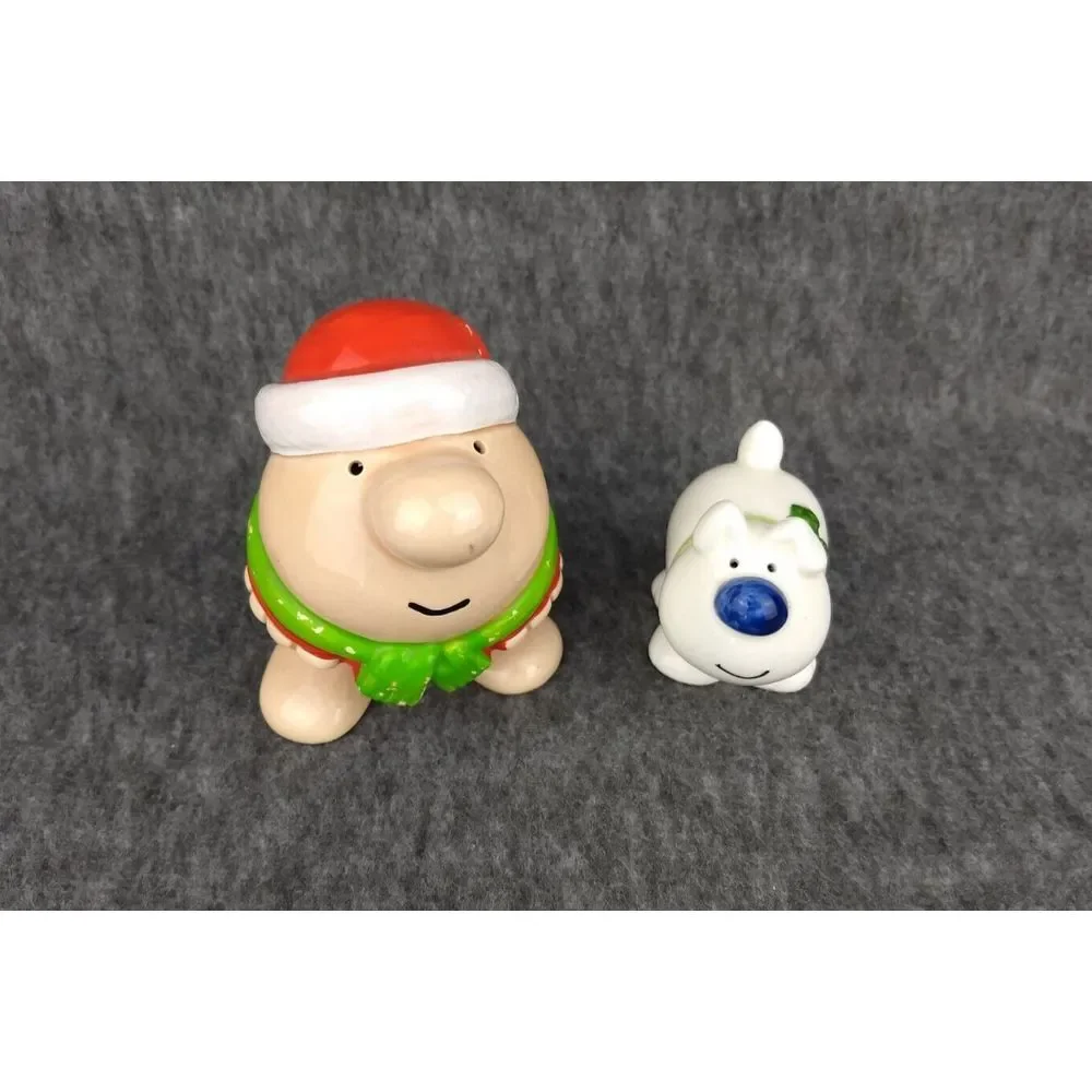 Ziggy & Fuzz Ceramic Salt & Pepper Shakers 1970s‎ Christmas Tom Wilson Japan VTG